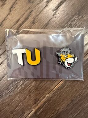 Towson University Tiger Enamel Pin Set - Yellow, White, Black